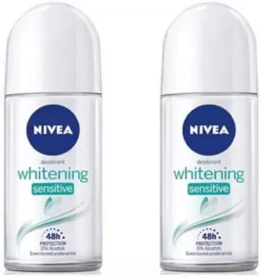 Nivea Whiting Sensitive & Whintining Sensitive #444 Déodorant Roll -on - For Men and Women (50 ml, Pack of 2).. Shop confidently with DIAYTAR NIGERIA, offering affordable prices and reliable delivery within a week.