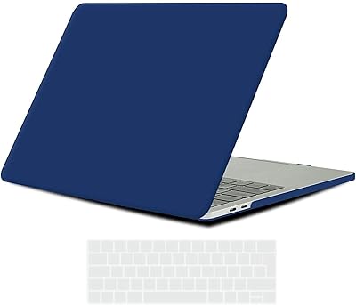 AWH shell for MacBook Pro 15 inches 2019/2018/2017/2016, Thin rigid protection case with keyboard cover for MacBook Pro 15 with touchbar and touch ID model A1990/A1707, (navy blue).. DIAYTAR NIGERIA: Where every purchase is affordable and delivery is always within a week.