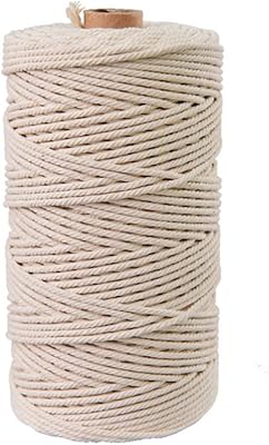 Cord in natural macrame Gzs 4 mm x 100 m, colored macrame rope, macrame rope in colorful cotton for wall suspension, plant hangers, crafts, knitting.. DIAYTAR NIGERIA: The marketplace that brings affordable products to every Nigerian home in under 8 days.