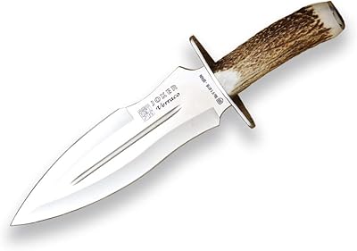 JOKER CC42 VERRACO hunting knife with deer wooden handle and 26 cm mova blade with leather case, hunting tool, fishing, campsite and hiking... DIAYTAR NIGERIA delivers affordability and convenience to your doorstep within 8 days of purchase.