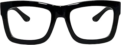 Vintage -inspired Glasses of Geek inspiration with transparent square glasses in thick horn, L.. DIAYTAR NIGERIA: Making quality products accessible to all Nigerians at affordable prices.