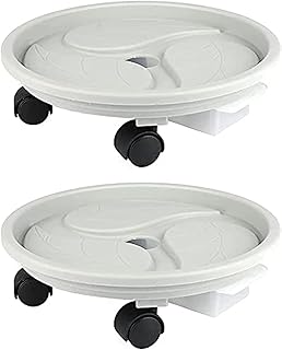 Package of 2 13 inch with 4 wheels and drainage tray, support for garden rotary plants with wheels, robust planting support platform, load capacity of 110 lb.. Nigeria shops with DIAYTAR — wide selection, fast shipping, and great value.