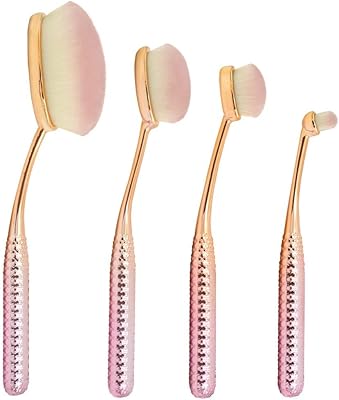 Set of 4 full-size oval makeup brushes Moda Face Perfecting, including brushes for foundation, outline, details and concealer, pink.. From fashion to electronics, DIAYTAR Nigeria brings it all to your doorstep — fast, easy, and affordable.