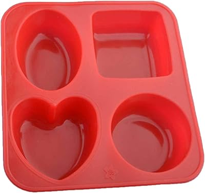Silicone mold in the shape of a round heart, square and oval pole for the manufacture of soaps and cakes, medium size, multicolored.. Elevate your shopping experience with DIAYTAR NIGERIA's vast catalog and budget-friendly options.