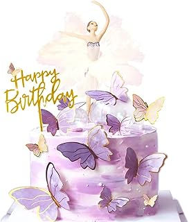 22 pieces ballerina girls butterfly decoration happy birthday cake for girls women.. Shop electronics, clothes, and everything in between on DIAYTAR Nigeria.