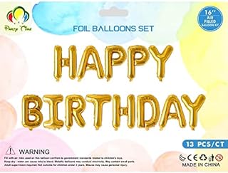 Party Time - 1 set of golden birthday golden balloons, aluminum birthday birthday decoration balloons, set of Mylar aluminum balloons (16 inches).. Find everything you need at prices you'll love with DIAYTAR NIGERIA's comprehensive e-commerce platform.