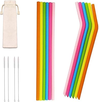 Set of reusable flexible straws without BPA for babies and toddlers with brushes.. From daily needs to rare finds, DIAYTAR Nigeria brings it to your door.
