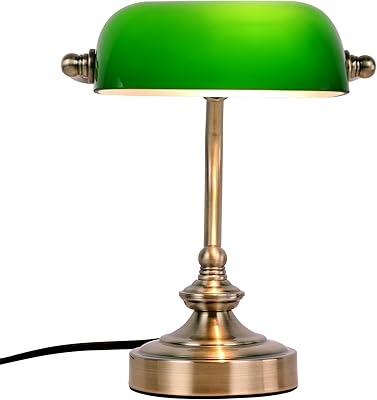 Traditional European Green Glass Glass Affairs Lamp Furver Glass with G9 bronze metal base for desk, children's room, study room, bedroom, library.. DIAYTAR NIGERIA: Bridging the gap between consumers and quality products with affordable nationwide shipping.