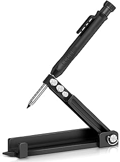 Multifunctional writing tool - Construction pen - Aluminum alloy writing tool with deep hole pen, measurement tool for DIY work (black).. Affordable online shopping is just a click away with DIAYTAR Nigeria.