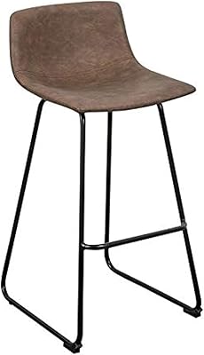Lani brown leather bar chairs, bar chairs for desk, cocktail, high height, for advertising, coffee, T10002 home kitchen with backrest and Fashion footrests.. No hassle, just shopping — DIAYTAR Nigeria delivers in under 8 days.