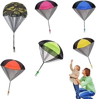 6 pieces of parachute toys to launch without entanglement parachute figurines military camouflage soldiers to launch by hand flying toys outdoors for children's outdoor game gifts for children.. DIAYTAR NIGERIA: Making online shopping accessible with affordable prices and nationwide delivery service.