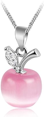Azuria crystalline apple pendant necklace with simulated Austrian crystals stone cat eye.. Great deals and fast delivery — the DIAYTAR Nigeria guarantee.