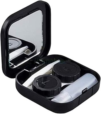Lentiles of portable travel contact lenses with mirror, bottle holder and epilate (black), black pliers.. DIAYTAR NIGERIA: Your affordable gateway to thousands of products delivered within a week.