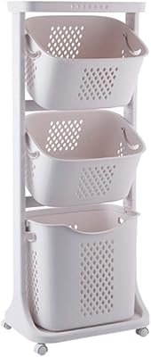 Basket with 3-layer Yo-Home rolling home with 6 side hooks for kitchen, bathroom, dirty clothes bag, laundry basket, school, living room.. Browse, shop, and receive — DIAYTAR Nigeria keeps it simple.