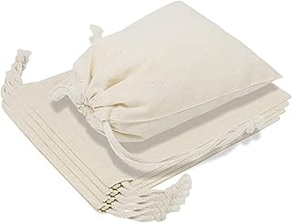 Set of 12 Delfino 15 x 20 cm Mousseline bags with tightening cords for shopping and storage, 100% natural cotton, washable, biodegradable, for fruits, vegetables and others, without danger for food.. Browse, shop, and receive — DIAYTAR Nigeria keeps it simple.