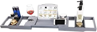 Rollwiki Baignoire Bathroom, Books and Wine Organizer, non -slip base and stretchy sides, one -sized, gray.. Shop with confidence at DIAYTAR NIGERIA, offering thousands of products with budget-friendly shipping.