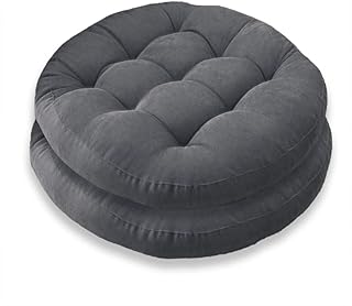 Tomvaes floor cushions, solid round seat cushion, patio chair cushion, thick velvet fabric cushion, chair cushion for yoga, meditation, living room, office, balcony, 55 x 55 cm (2 gray package).. Experience shopping satisfaction with DIAYTAR NIGERIA's vast selection and budget-friendly delivery options.