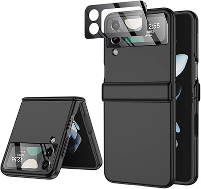 Samsung Z Flip 4 shell: [Full Protection of Hinges] Fine phone shell with integrated screen protection, metal key, soundproofed, wireless load for Galaxy Z Flip 4 5G (2022) (Black).. Navigate countless options with DIAYTAR NIGERIA's comprehensive marketplace and budget-friendly shipping.