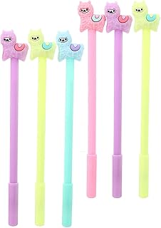 Win-Market Set of Pens Gel Animals Lama Mouton Alpaga Mignon Mignon Colorful Kawaii Jolis Pens Gel School Office stationery (6 pieces).. With DIAYTAR Nigeria, everything is within reach — and within budget.