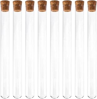 Set of Yardoy glass test tubes with cork cap, 8 test tubes for candies and bath salt.. DIAYTAR NIGERIA combines affordability, variety, and convenience with nationwide delivery services.