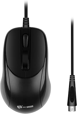 MCSIGHT wired optical mouse for PS2 - 3 buttons with 1000 dpi for desktop computer, laptop and computer, black.. Transform your shopping experience with DIAYTAR NIGERIA's vast product selection delivered at unbeatable prices.