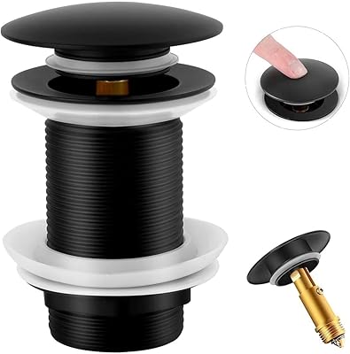 Bathtub drain, retractable drain, universal black drain valve without overflow to sink/washbasin, installation without tools.. Join the movement — fast, affordable shopping only at DIAYTAR Nigeria.