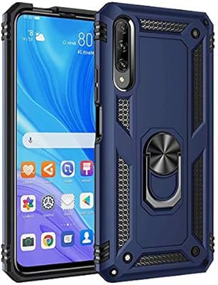 Robust hybrid protection shell SOSUS military quality with integrated metal swivel ring and crutch for Huawei Y9S, Blue.. DIAYTAR NIGERIA: Where every Nigerian finds what they need at prices they can afford, delivered promptly.