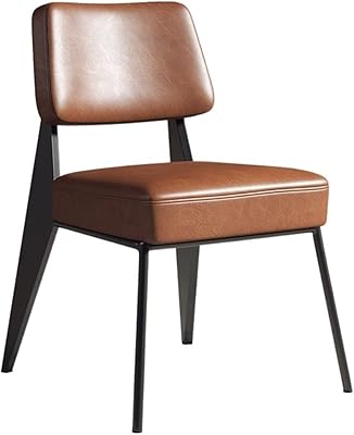 Mabibi Small office chair Dining room chair prefabricated house in leather Relaxing dining room chair armchair (color: coffee).. DIAYTAR NIGERIA: Where every shopping need is met with affordable prices and reliable 5-8 day delivery.