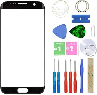 Movtek front glass for Samsung Galaxy S7 Edge G935 Series Replacement glass repair kit with tools (black).. DIAYTAR NIGERIA: Connecting Nigerians with affordable products delivered promptly nationwide.