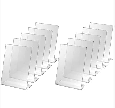 A6 acrylic panel support, tilted rear support in transparent plastic, panel support, display, acrylic frame for stores, houses, restaurants, offices (10 rooms).. Your shopping journey simplified with DIAYTAR NIGERIA's vast selection and budget-friendly shipping.