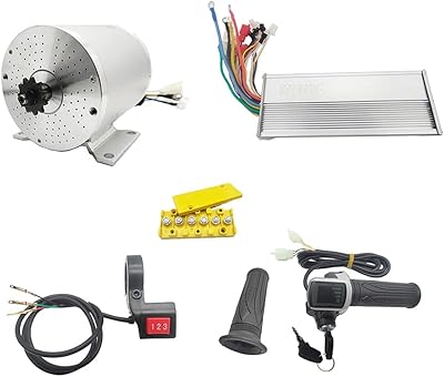 Kit of electric current electrical motor without broom 1000 W - Shopless engine 48 V 3500 rpm with speed controller 20.8 A and accelerator handle kit for Go Karts E -Bike, Motorcycle and Scooter with Electric Accelerator.. DIAYTAR NIGERIA: Your one-stop e-commerce destination with affordable prices and nationwide delivery in 5-8 days.