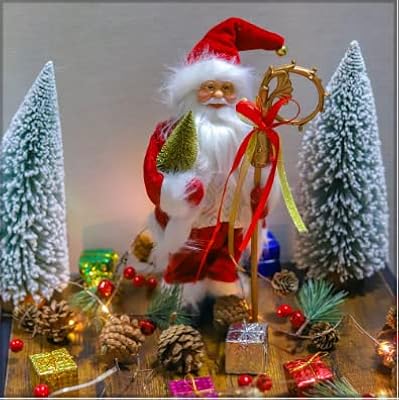 Realistic figurine of Santa Claus Yatai, traditional Red Santa Claus figurine for Christmas party decoration (45 cm).. DIAYTAR NIGERIA brings affordable shopping to your fingertips with reliable delivery in less than 8 days.