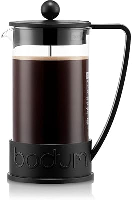 Brazil bodum piston coffee maker, 3 cup capacity, black, 0.35 liter, 12 oz.. Make every purchase count with DIAYTAR Nigeria — shop smart, shop fast.
