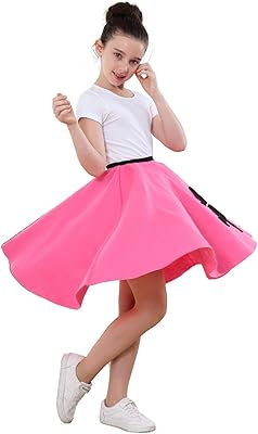 Hahmen poodle skirt for girls from the 50s with Music note scarf.. DIAYTAR NIGERIA: Where affordability meets variety, with thousands of products delivered in less than 8 days.