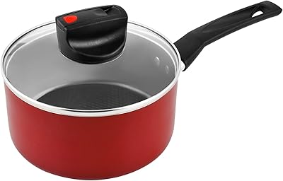 Aluminum frying stove with prestigious non -stick pot, aluminum, red, 20 cm.. Your home for smart shopping — DIAYTAR Nigeria delivers fast and cheap.