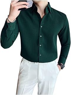 Na long -sleeved shirts for men, green, slim cut, adapted to relaxed formal evenings (color: green, size: code m).. Discover shopping reimagined with DIAYTAR NIGERIA's extensive catalog and 5-8 day delivery service.
