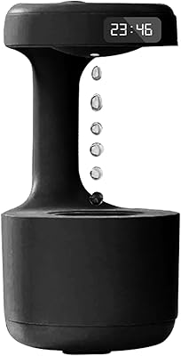 Humidifier of anti-gravity water droplets, 800ml air humidifier, ultrasonic fogger with LED display, 8-hour timer, rechargeable by USB, for desk, bedroom, black.. DIAYTAR NIGERIA: Your partner in affordable online retail with reliable shipping across Nigeria.