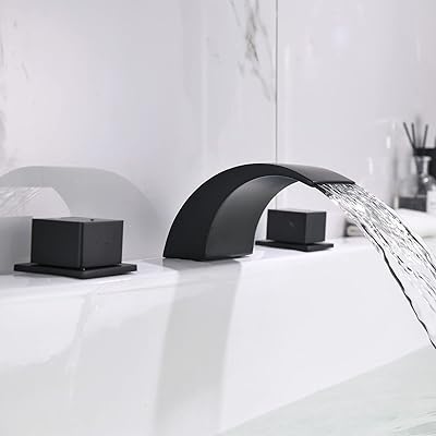 Bathtub tap Shaco water tap black mat matt room steel bathroom.. More than a store — DIAYTAR Nigeria is your shopping partner.