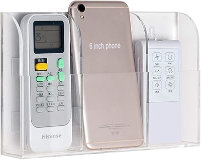 Large support for acrylic wall remote control, suitable for Apple TV cable - Transparent - 3 holes/mid 8 cm.. DIAYTAR NIGERIA delivers more than expected with our extensive catalog and 5-8 day delivery service.
