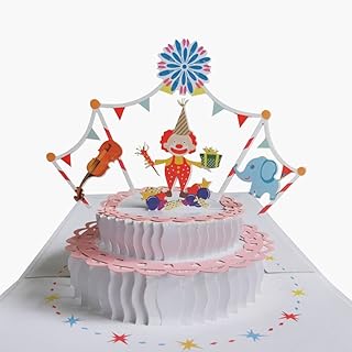 Christmas Greeting Card Fantasy Pop-Up 3D Format 15x15 cm with envelope (clown).. DIAYTAR NIGERIA: Your trusted e-commerce partner with extensive product choices and affordable delivery.