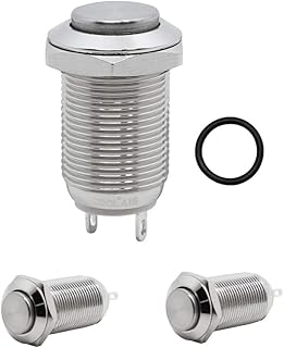 COOLAIS 2 PIECES TOPLOY TOPLOY TOPLOY BOX LOCK Metal button Metal switch 12mm 3A 250V AC PBSL-02 (High head).. DIAYTAR NIGERIA: Where countless products meet affordable prices and reliable nationwide shipping.