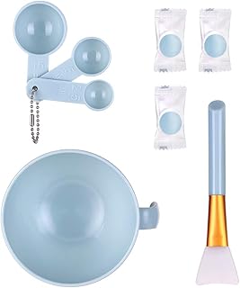Minisooo set of 6 pieces including a brush, a bowl, a spoon and a stick for facial mask, blue.. DIAYTAR NIGERIA: Where shopping meets satisfaction with affordable prices and reliable 5-8 day shipping.