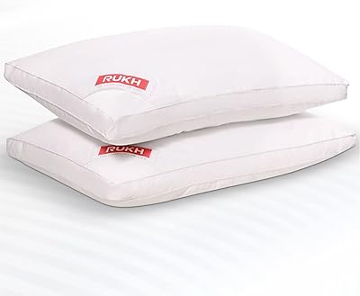 Ruch 250 -thread Ruch bed pillows, set of 2 anti -fall pillows with ultra soft microfiber padding of Hotel quality for sleepers on the side and on the back - Support pillows, 50 x 75 cm (King).. DIAYTAR NIGERIA: Bringing quality products to your doorstep at prices that won't break the bank.