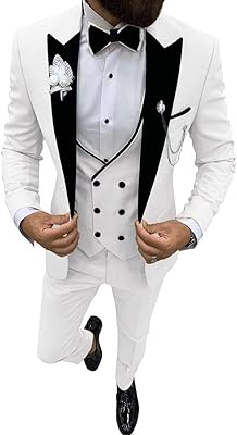 White Smoking Costume 3 -room fitted cut for men for wedding 2022 double -butsed velvet tuxedo.. DIAYTAR NIGERIA: Revolutionizing accessibility to quality products at budget-friendly prices across Nigeria.