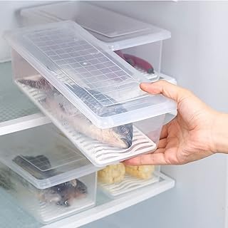 Food storage bins with lids, set of 2, stackable containers for storage of food and fruits in the refrigerator.. Discover a world of affordable shopping with DIAYTAR NIGERIA's vast marketplace delivered to you in days.