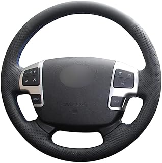 Muedie Fit for Toyota Land Cruiser (2007-2015 Series), hand-sewn leather steering wheel cover, black non-slip steering wheel cover.. Unlock endless possibilities with DIAYTAR NIGERIA's affordable marketplace and reliable delivery service.