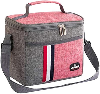 Large portable isothermal lunch for men women adults desk handbag with waterproof and waterproof (pink) shoulder strap (pink).. Join thousands of satisfied shoppers on DIAYTAR Nigeria.