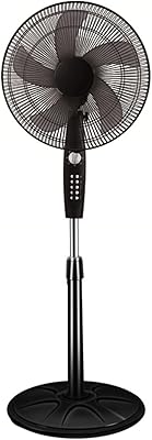 Beauty height -adjustable standing fan with 3 speeds and 5 blades, suitable for house and office, black - 120 cm (65 W) (standard synchronization fan).. DIAYTAR NIGERIA: Making online shopping accessible with affordable prices and nationwide delivery service.