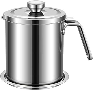 U-Home stainless stainless steel oil, 1.8 l oil storage pot with fine mesh strap and dust lid suitable for storage of frying oil and cooking fat.. DIAYTAR NIGERIA: Where affordability and variety meet with convenient delivery within 8 days.