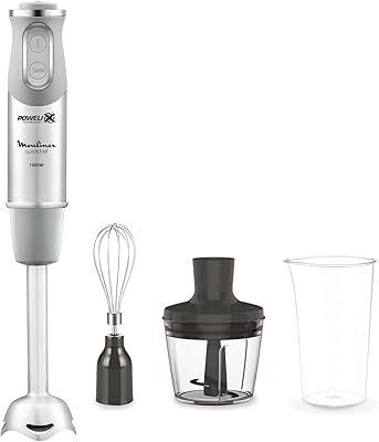 Mixer plunging MOULINEX Quick Chef Lite in stainless steel with 20 speeds, BOLD HACHOR 500 mm and BOL 1000 W - DD656D27 model.. Shop with ease at DIAYTAR NIGERIA and enjoy our extensive product range delivered at affordable rates.